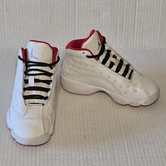 Jordan 13 Retro History of Flight Kids Sneakers Size 11C White Red OG - Picture 3 of 12